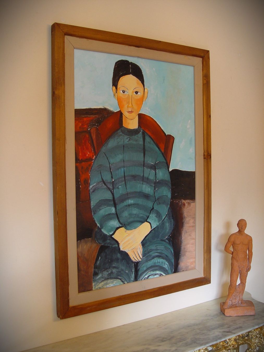 Gemälde: Grosses Oelgemälde nach Amadeo Modigliani – Gebraucht aus Rotkreuz von Dobermann5 3