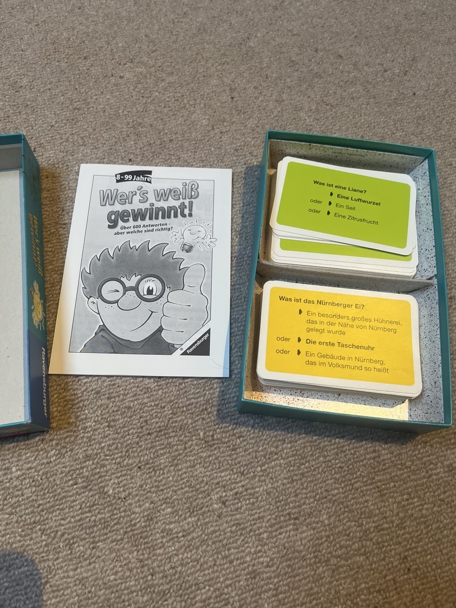 Ravensburger Giochi: Wer's weiss gewinnt - Quizspiel – Nuovo (secondo la descrizione) da Illnau venduto da MyCoin 2