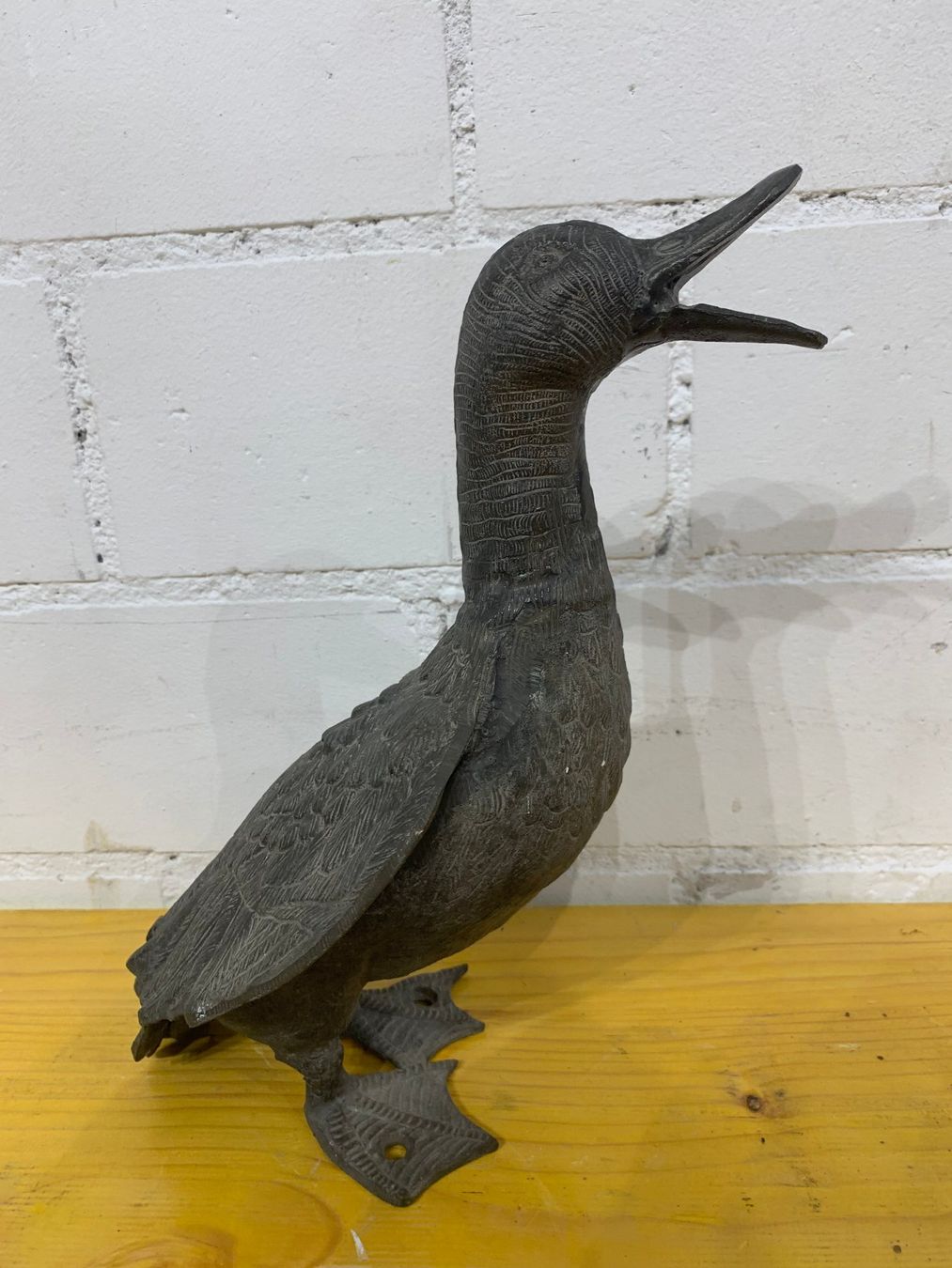 Sculture & Statue: Skulptur Gartendeko einer Ente oder Gans, wohl Bronze – Usato da Wallisellen venduto da zappenduster