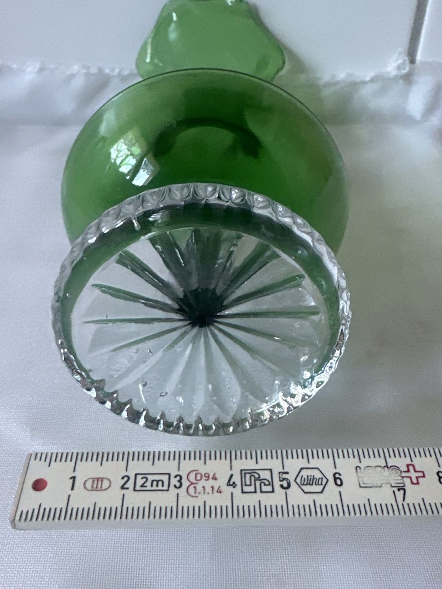 Vasi & Recipienti: Grüne Vintage Vase mit Glasfuss, 20cm – Usato da Zürich venduto da Chaeffeler 4