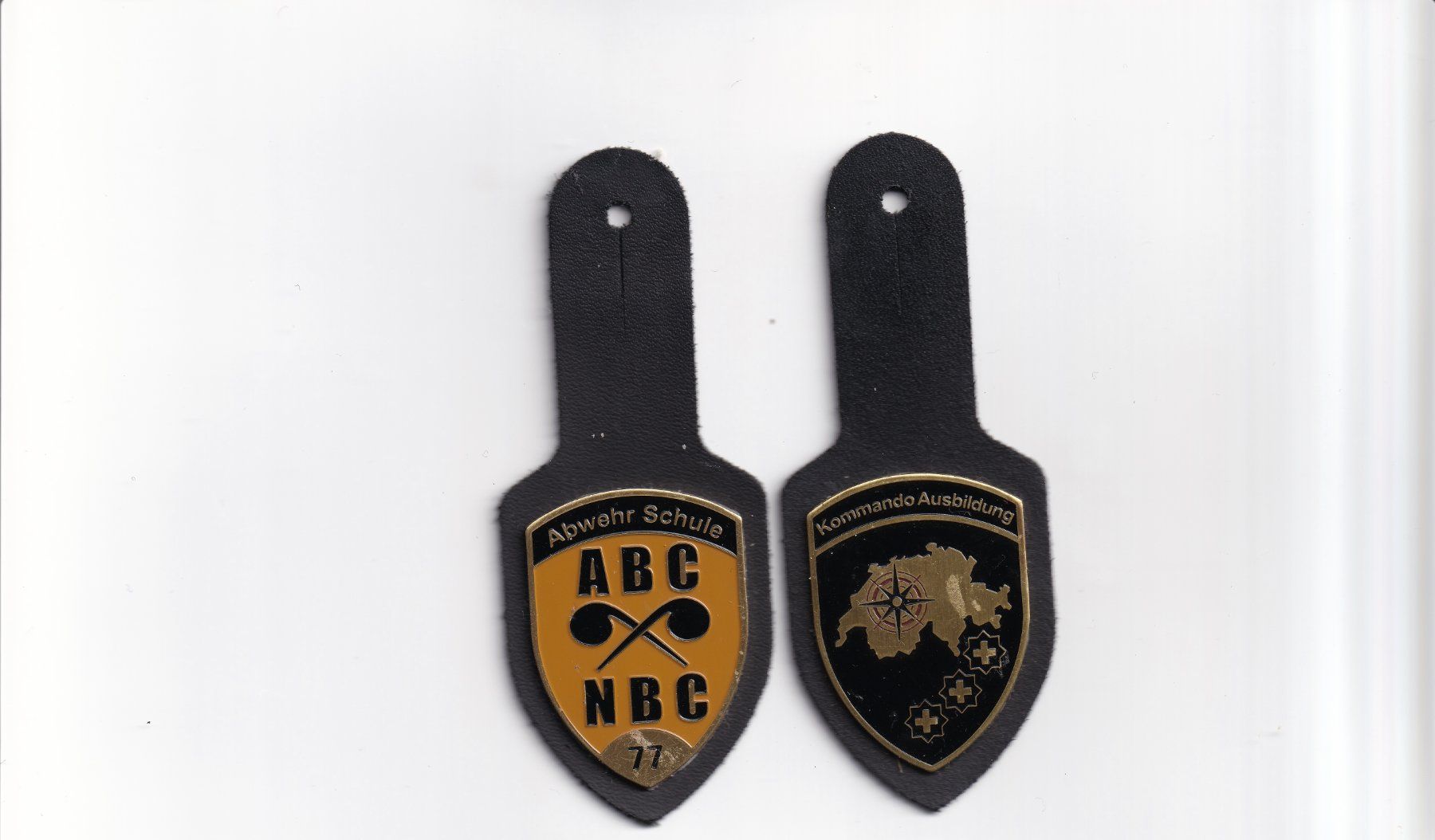 Plaketten & Abzeichen: 2 Brusttaschen Anhänger – Neu (gemäss Beschreibung) aus Felben-Wellhausen von Badge95