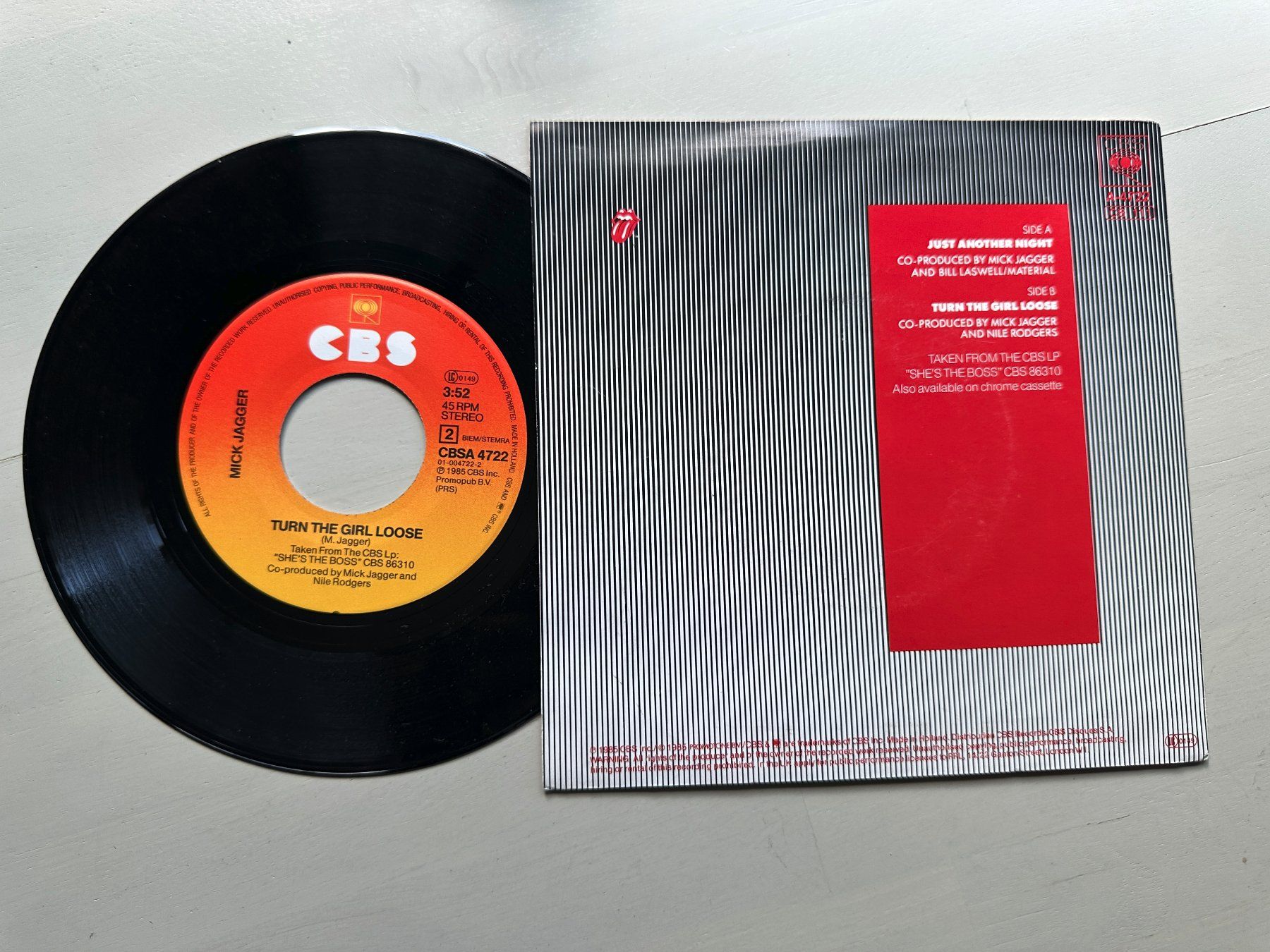 Dischi in vinile: MICK JAGGER tolle Single Just another night ROLLING STONES – Usato da Basel venduto da Partridge 1