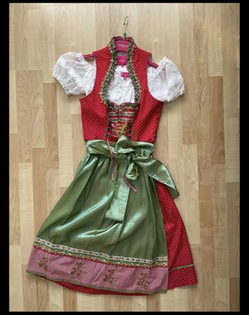 Dirndl Krüger rot weiss gepunktet Grösse 38 top zustand