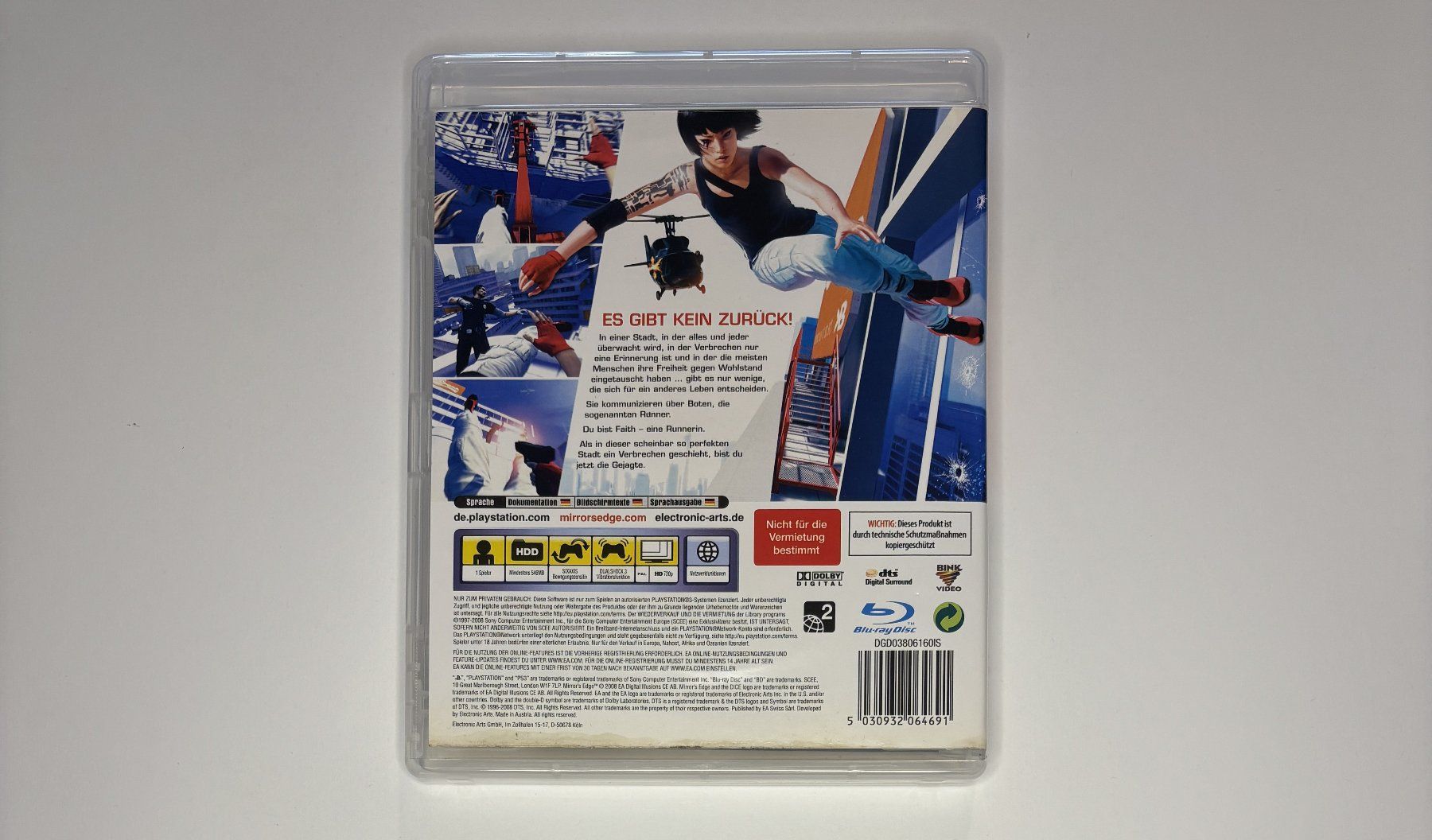 Giochi: PS3 - Mirror's Edge – Usato da Allschwil venduto da Bullach 2