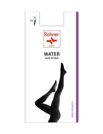 Rohner Basic Kniestrümpfe Water / camel / one size