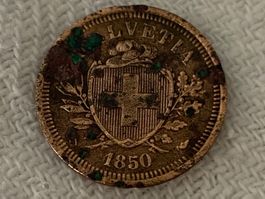 1 centime/Rappen 1850