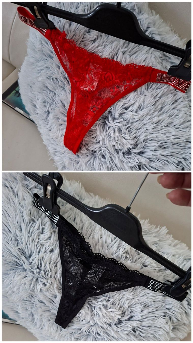 Altra biancheria intima: 2 schöne Spitzen Tanga gr L – Nuovo (secondo la descrizione) da Reinach AG venduto da nicki024