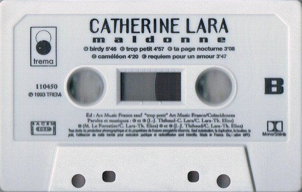 Musicassette: CASSETTE CATHERINE LARA - CHANSONS – Usato da PORRENTRTUY venduto da RABAIS_SPORT 2