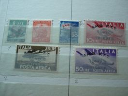 Lot Italien, Marken*Überdruck AMG FTT, 1948 Trieste,Posthorn