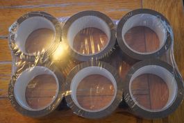 6 Stück    Paket Klebeband 50 mm x 66 m braun