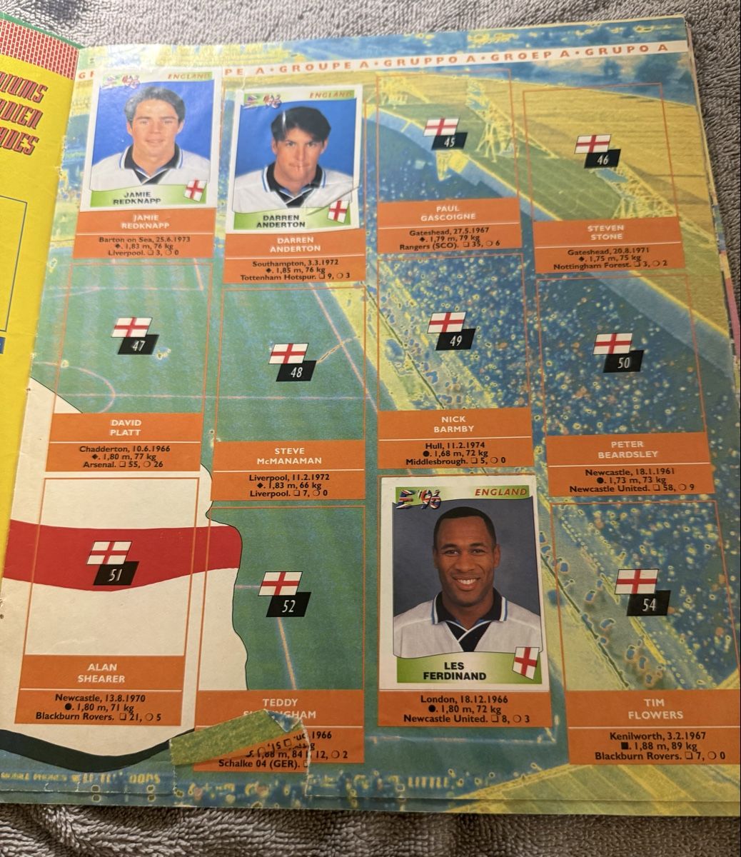 Panini Sammelbilder & Trading cards: Panini Album EM 96 – Gebraucht aus Baden von Goldbaum 1
