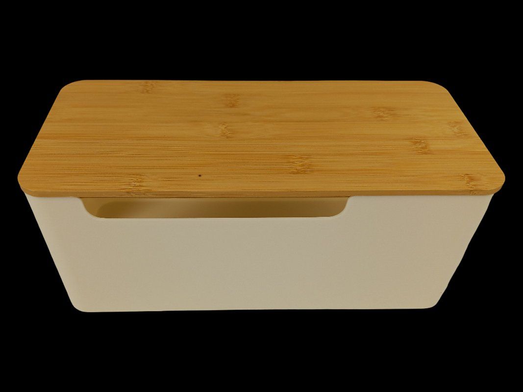 Altro per la casa: LOGINLINK Kabelbox mit Bambusdeckel in Weiss – Nuovo (secondo la descrizione) da Hünenberg venduto da Restwert_Zug 1