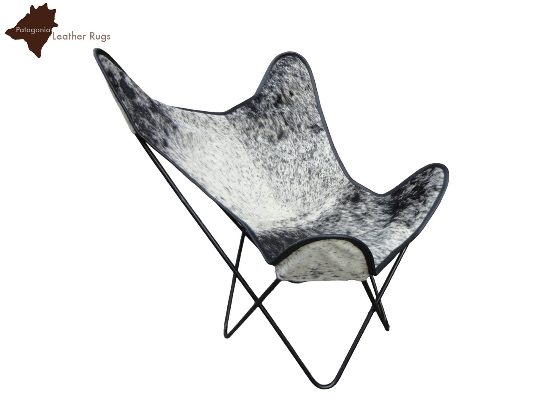 Poltrone: Kuhfell Stuhl BKF Black/White – Nuovo e nell'imballaggio originale da Arbedo venduto da patagonialeatherrugs 1