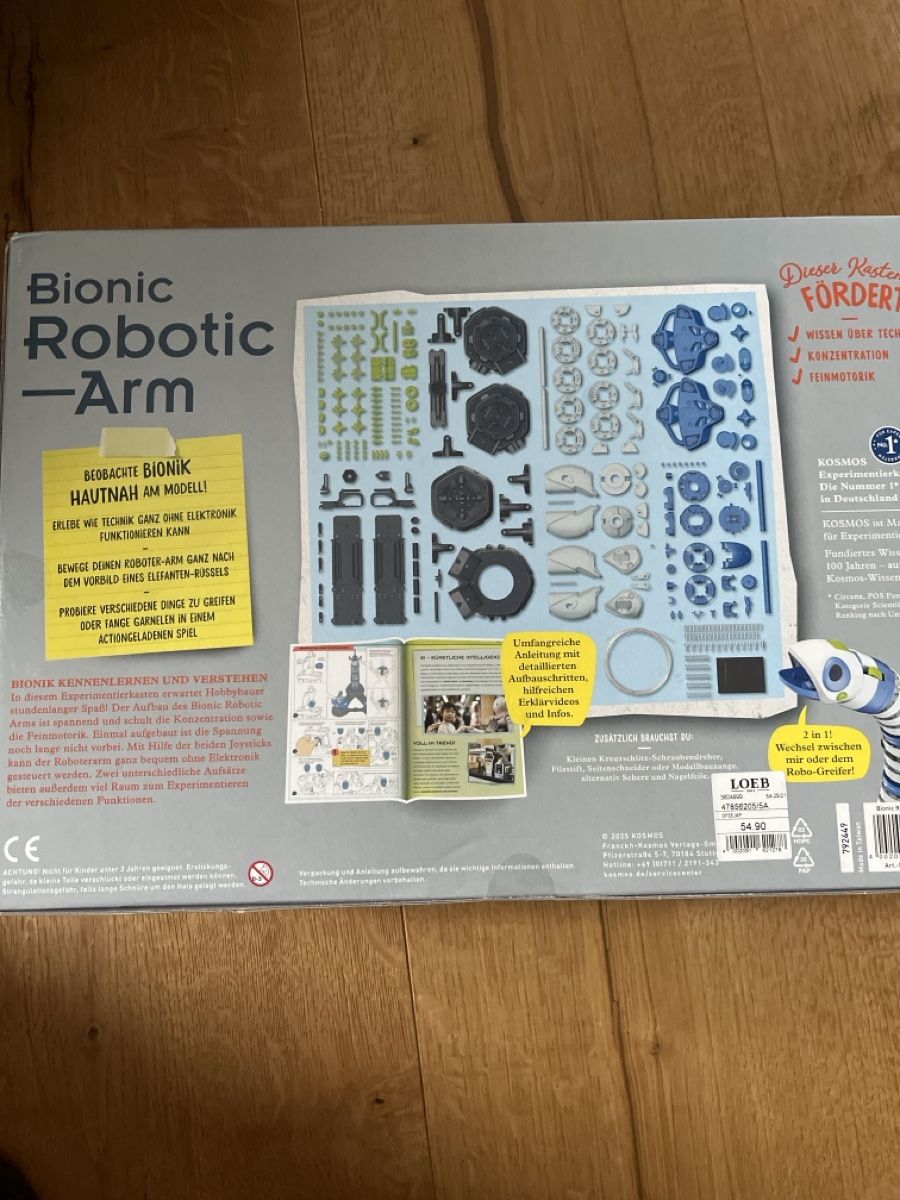 Kit di costruzioni: Bionic Robotic-Arm - Der innovative Flex-Greifarm, neu! – Nuovo e nell'imballaggio originale da Grenchen venduto da D.O.S. 1