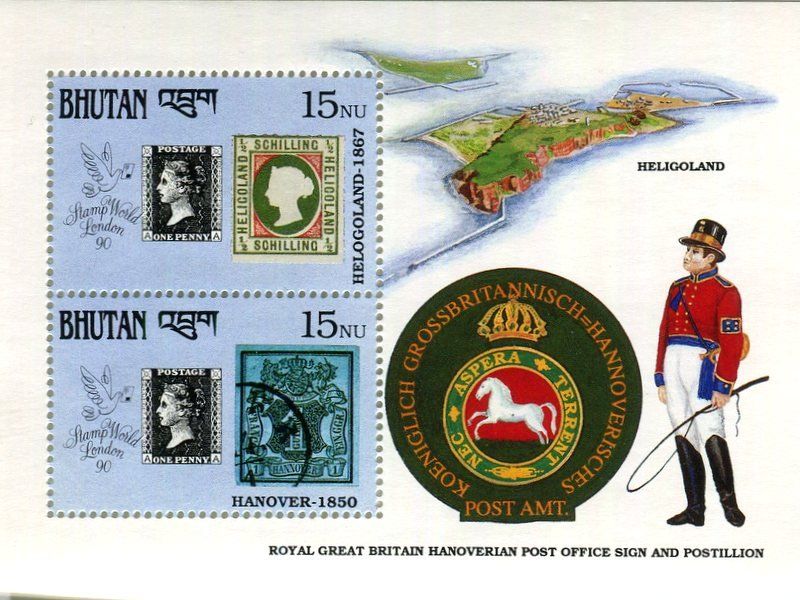 Alle Briefmarken: Block "One Penny Black". Bhutan – Neu und originalverpackt aus Basel von Butsch5