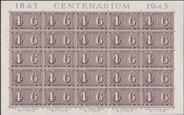 1943: Nr.258, Zierbogen, ZH 4+6 postfrisch ** Kat: 50.-+