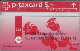 PTT Telefonkarte p-taxcard 5 Franken ZLB Motiv gebraucht
