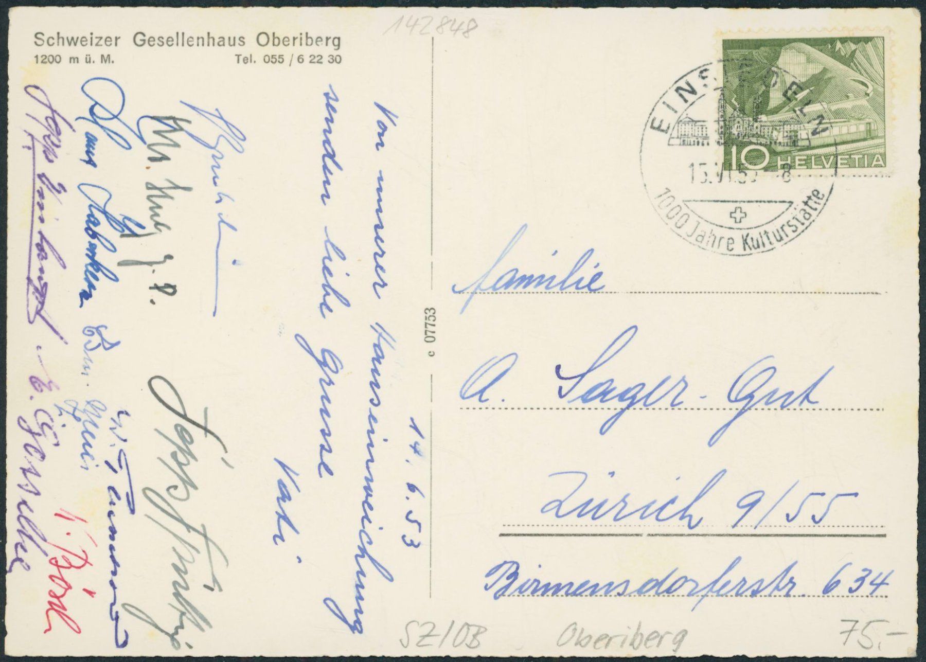 Cartoline postali: SZ Oberiberg – Usato da Schindellegi venduto da Jonathan77 1