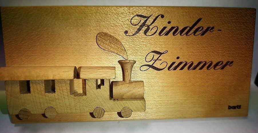 Schilder: Türschild Kinderzimmer aus Holz – Neu (gemäss Beschreibung) aus Lutzenberg von Truhe
