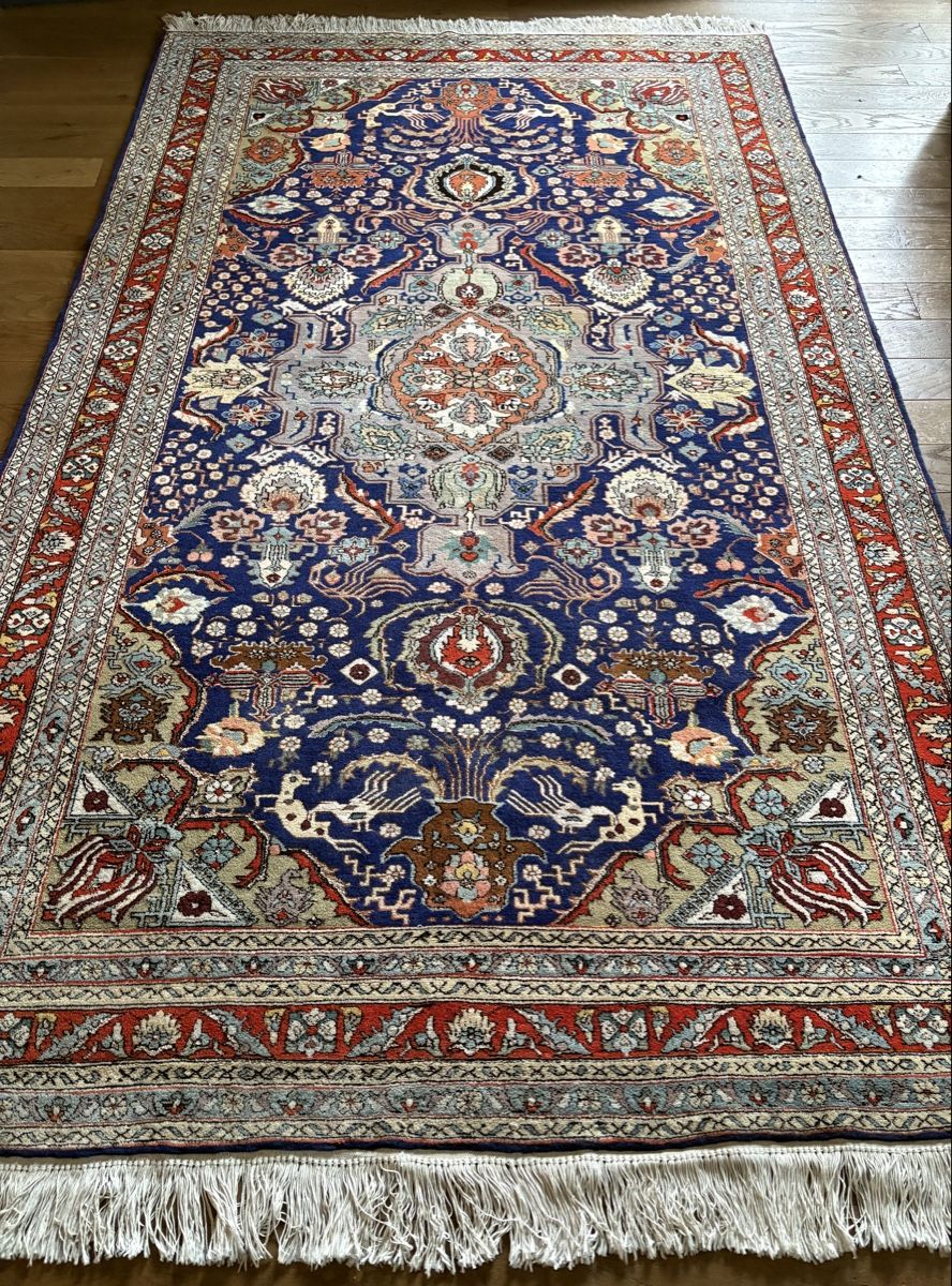 Tappeti: Makelloser Täbriz m. Seide - handgeknüpfter Perserteppich – Usato da Bennau venduto da Mayer_Carpets