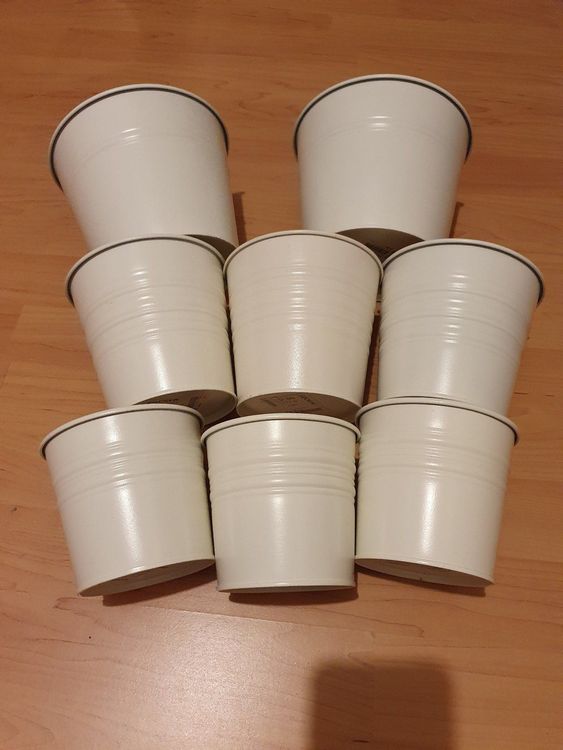 8 Ikea Socker Blumentöpfe, übertöpfe Metall, weiss Kaufen auf Ricardo