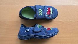 Beck │ Kinder Hausschuhe mit Klettverschluss │ 26