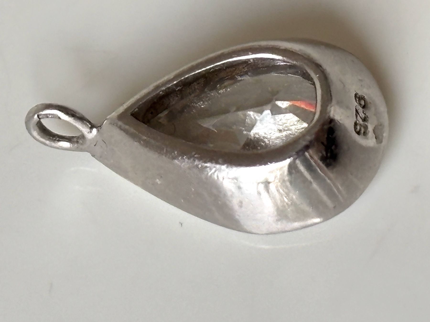 Ciondoli: Silber 925 Anhänger mit weissen Stein – Usato da Stein AR venduto da EvaL056 5