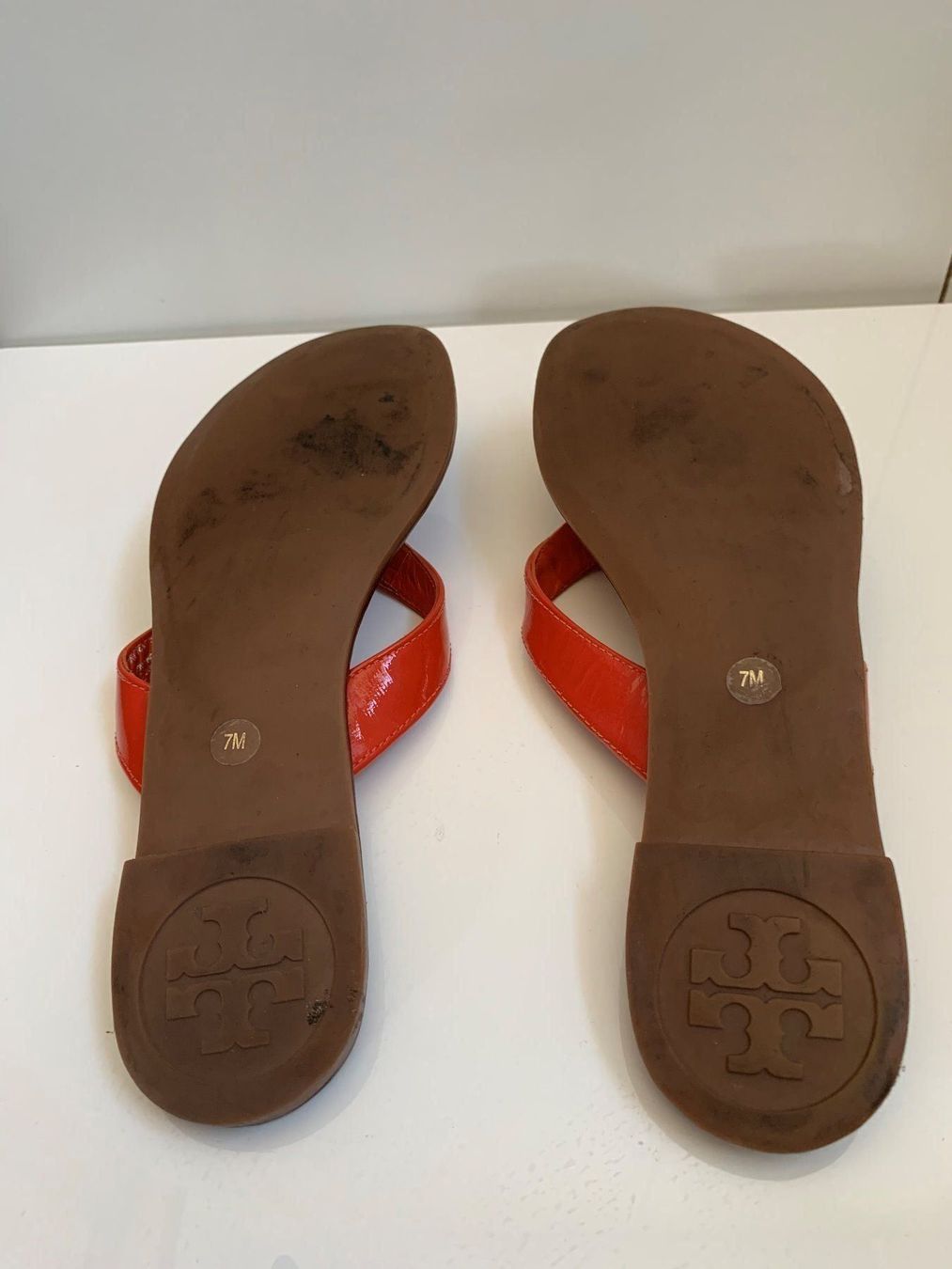 Tory Burch Damenschuhe: TORY BURCH: Orange Leder-Zehen-Sandale, 37 – Gebraucht aus Luzern von paulablue 4