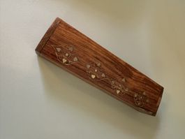 Stiftetui aus Holz, Vintage, aus Granada (Spanien)