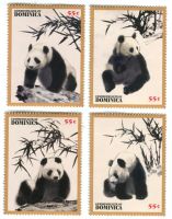 Briefmarken "Grosse Panda". Dominica