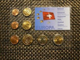 1 Satz Schweizer Europa Münzen 2003