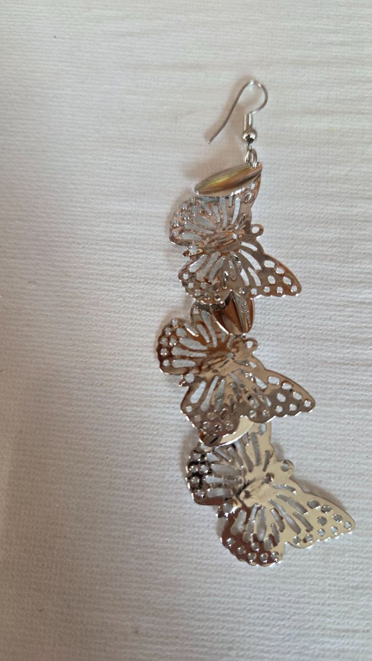 Orecchini pendenti & Orecchini a lobo: Ohrringe Modeschmuck  Boho Style silberfarben Schmetterling – Usato da Weggis venduto da Leeclipse 3