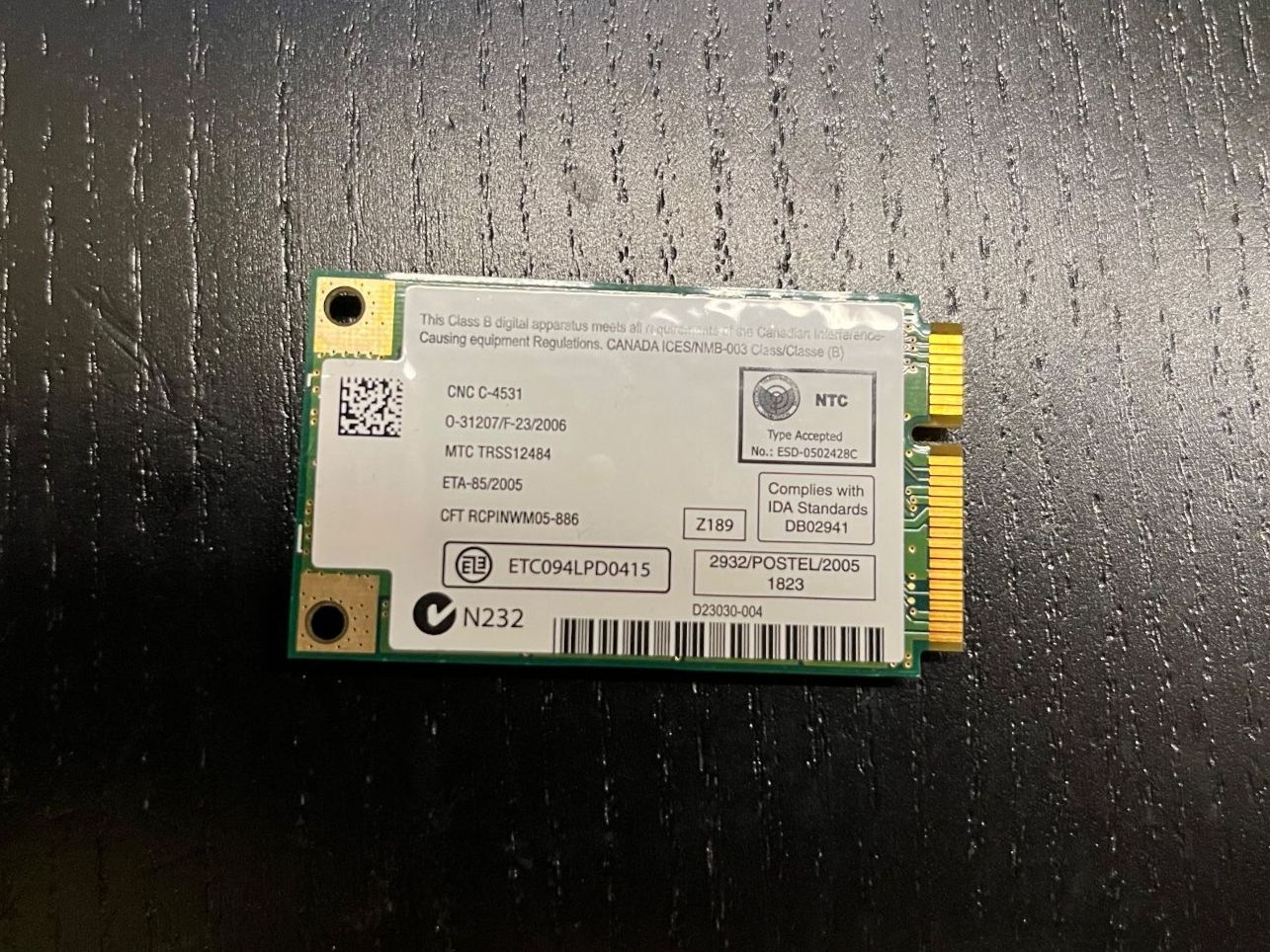 Intel Composants électroniques: Carte réseau Intel PRO/Wireless 3945ABG – D'occasion à Lausanne par val-sav 1