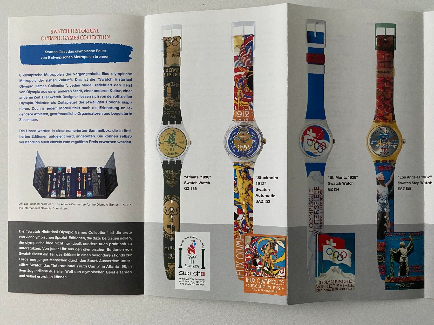 Swatch Documenti: Faltprospekt "Swatch Historical Olympic Games Collection" – Nuovo (secondo la descrizione) da deitingen venduto da popcorn02 3