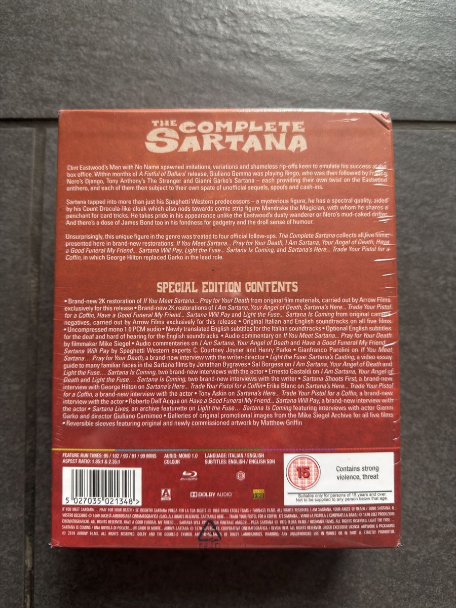 Tous les DVDs: The Complete Sartana Arrow Video Blu-ray Box – Neuf (Voir description) à Zürich par cENS0R 3