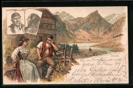 Litho Paar aus dem Appenzeller Land in T