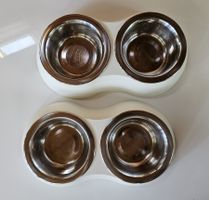 2x  Doppelnapf für Katzen oder Hunde