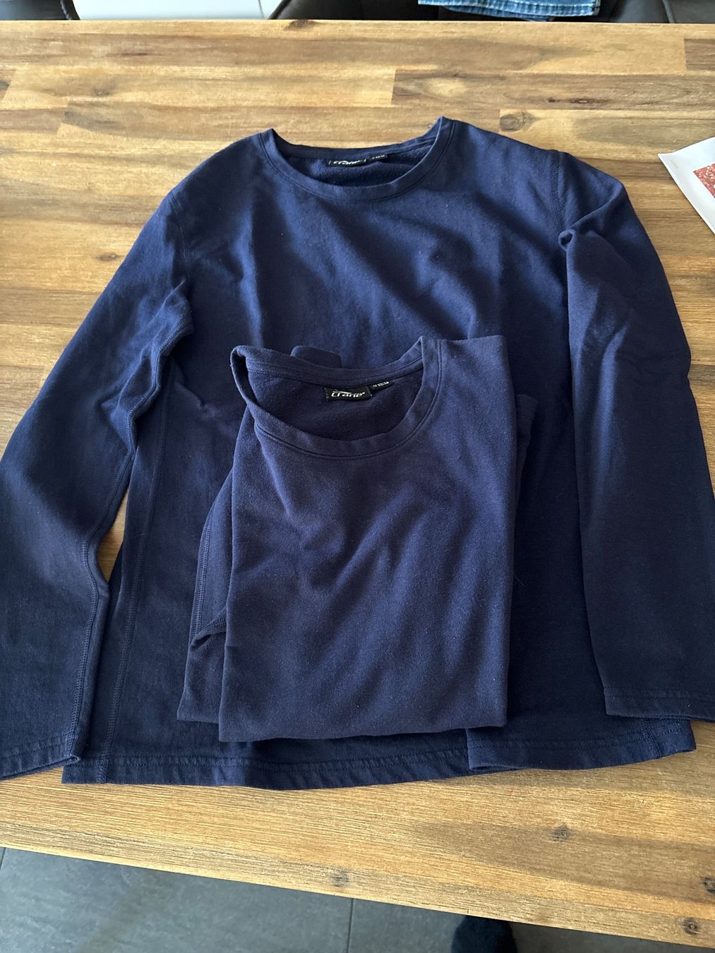 Maglioni & Felpe: 2 Langarmshirts Crane blau – Usato da Schübelbach venduto da S1CH