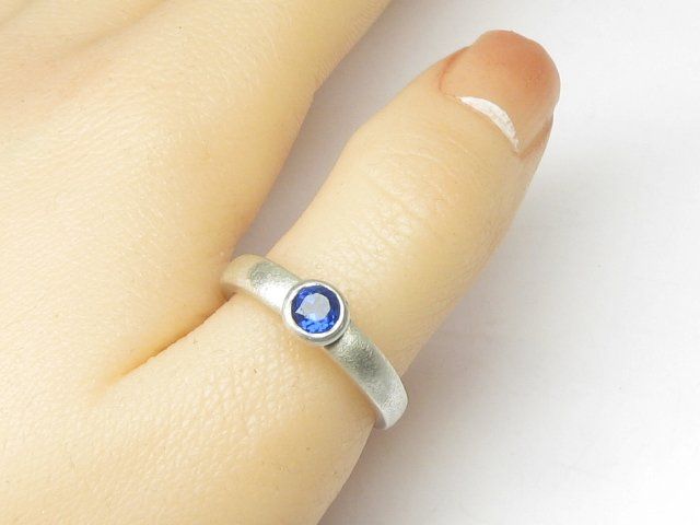 Ringe: feiner Ring Silber 925 blauer Spinell synthetisch Gr. 60 – Gebraucht aus Ermatingen von Decovin 3