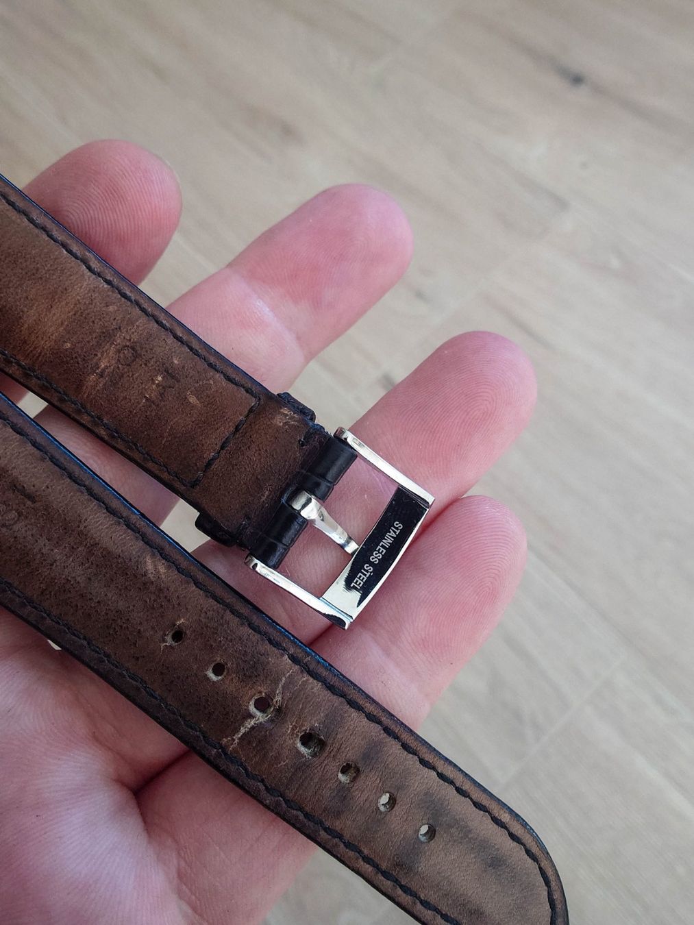 Bracciali & Braccialetti: Omega Speedmaster black leather strap 20/16mm – Usato da Epalinges venduto da bracelet123 3