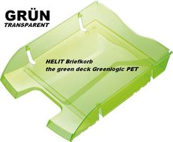 AKTION = Briefkorb Briefablage Greenlogic HELIT GRÜN transpa