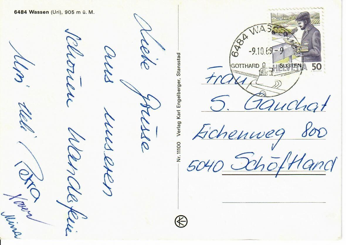 Cartoline postali: Wassen Uri – Usato da Hochdorf venduto da Ziegel-16 1
