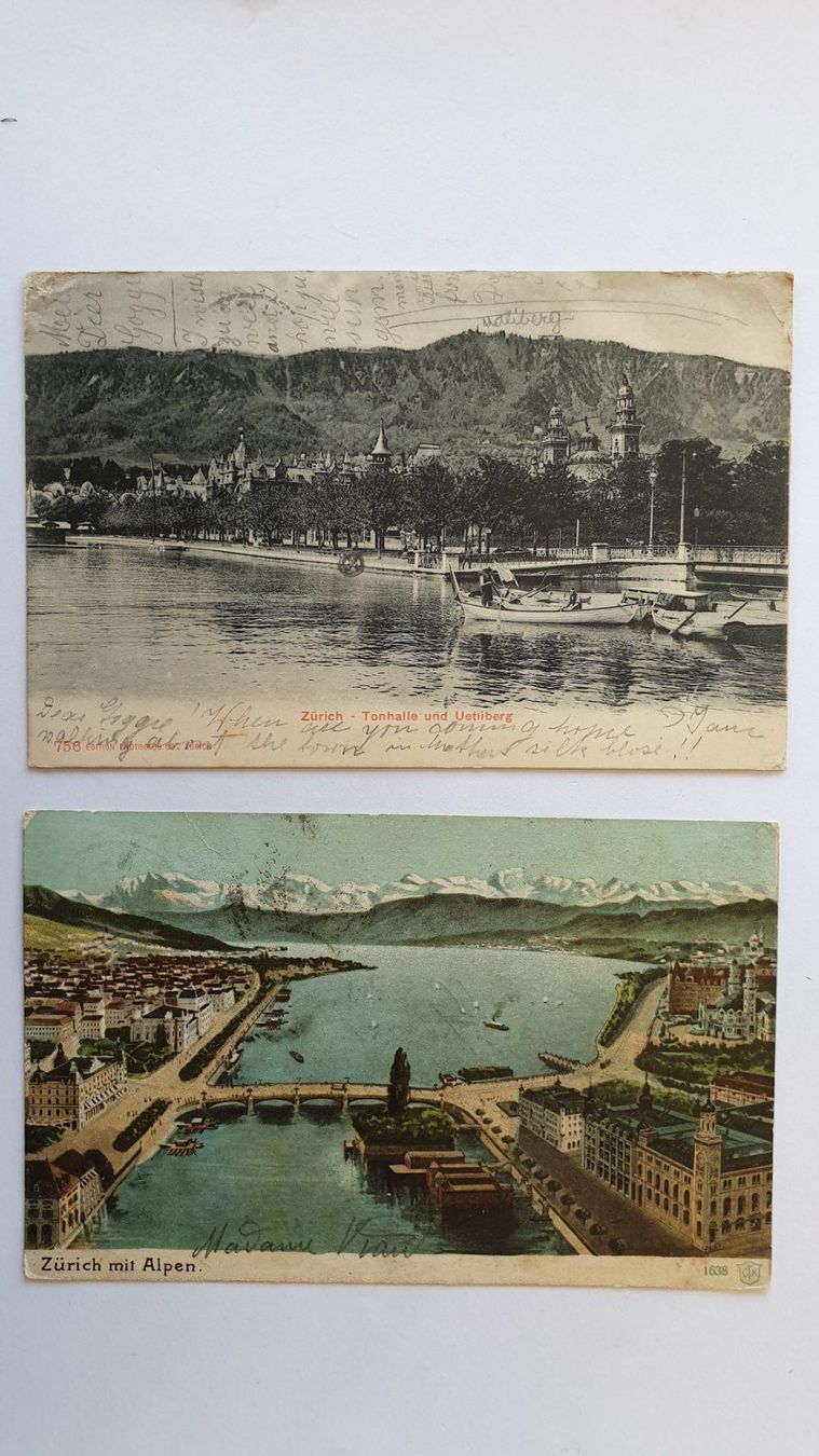 Cartoline postali: Zürich. 2 Ansichtskarten. – Usato da Goldach venduto da armando_r