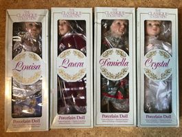 Porzellan Puppen - Daniella, Louisa, Laura, Crystal