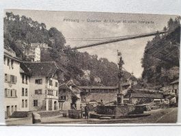FRIBOURG  -  L' Auge et vieux remparts  -  1915