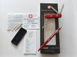Magnifique Couteau suisse Wenger et stylo Caran d'Ache, neuf