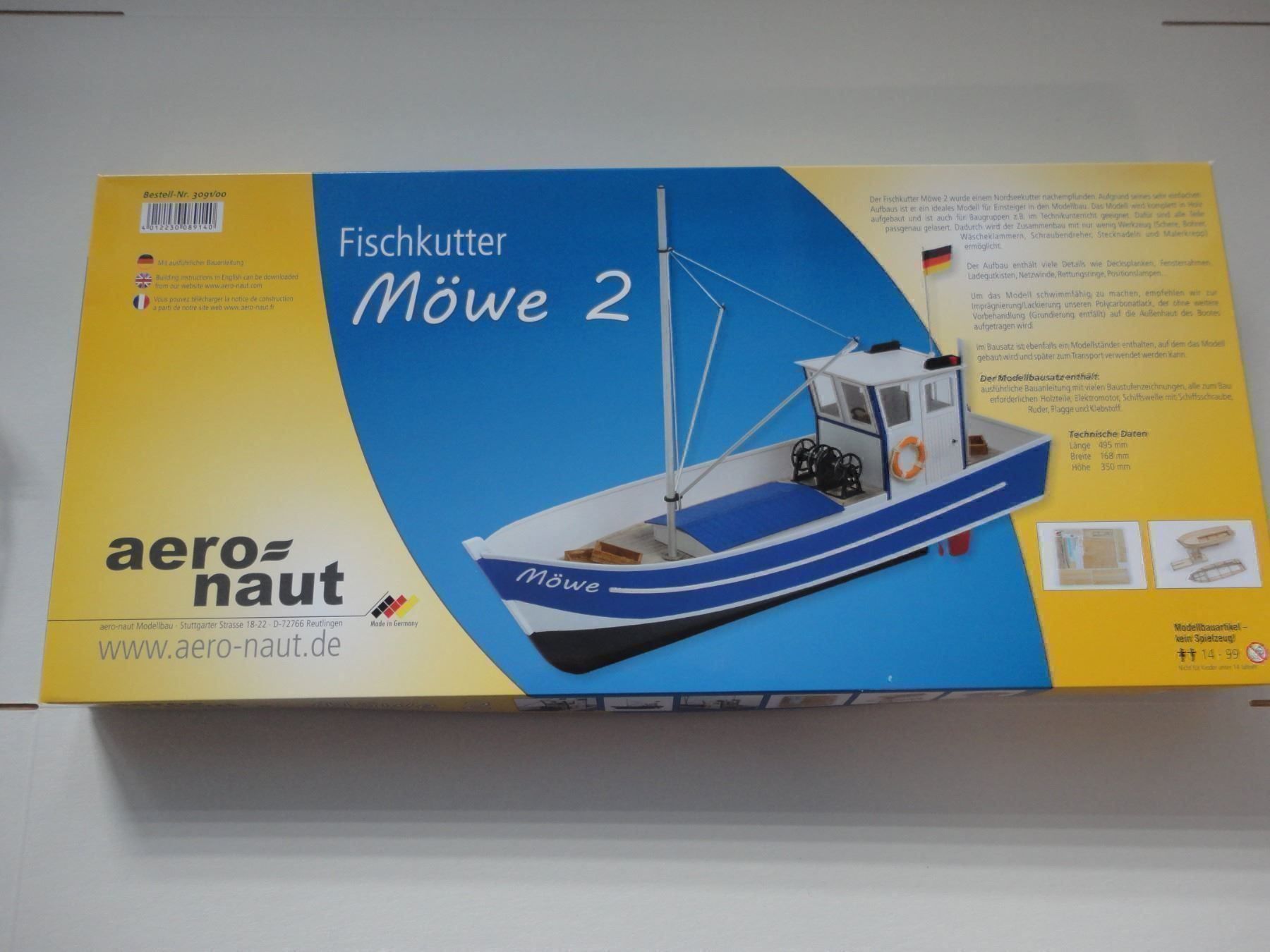 Modellismo RC: Aeronaut Möwe 2 Fischkutter Bausatz – Nuovo e nell'imballaggio originale da Horgen venduto da RcModell 1