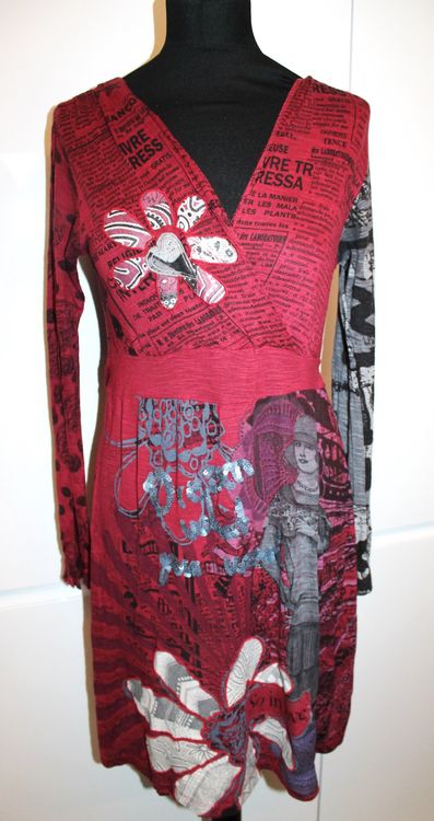 Robe Desigual Noire Taille M/38 - Longueur 90 Cm, Coupe Moulante, Neuve Sans étiquettes