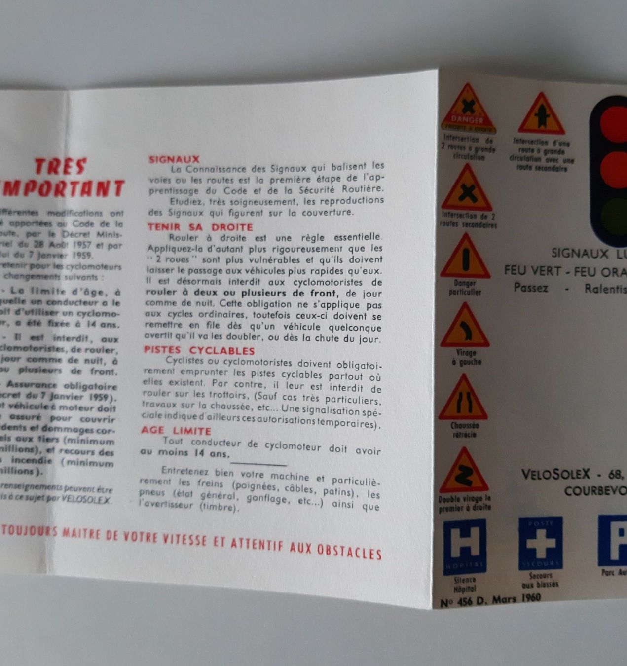Motosacoche Documenti: Prospekt Solex Velosolx 1960 – Usato da Schenkon venduto da TG10 1