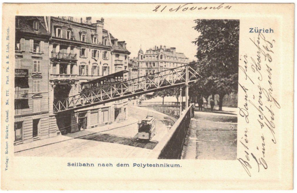 Cartoline postali: Zürich - Standseilbahn Polytechnikum – Usato da Binningen venduto da Mountainrider